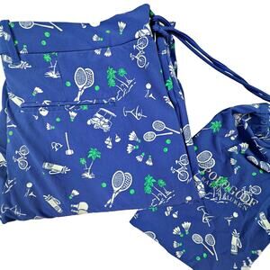 Polo Golf Ralph Lauren Performance Tailored Pants Blue Sports Print w/BAG 33x31